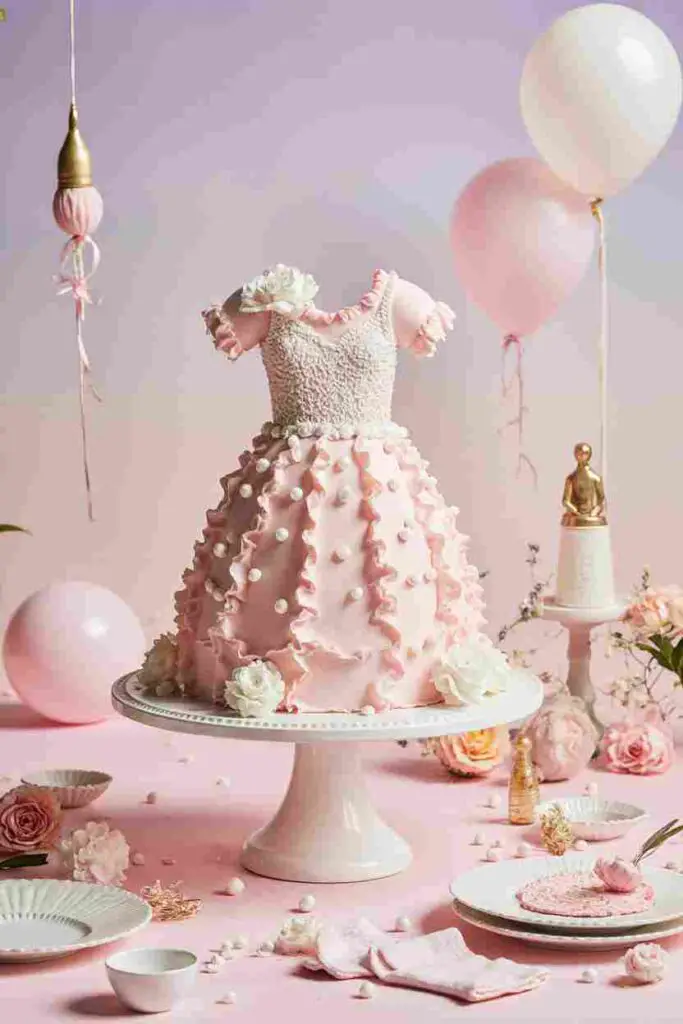 Baby Dress Cake – Adorable Fondant Cake for Baby Showers & First Birthdays 2 Baby Dress Cake