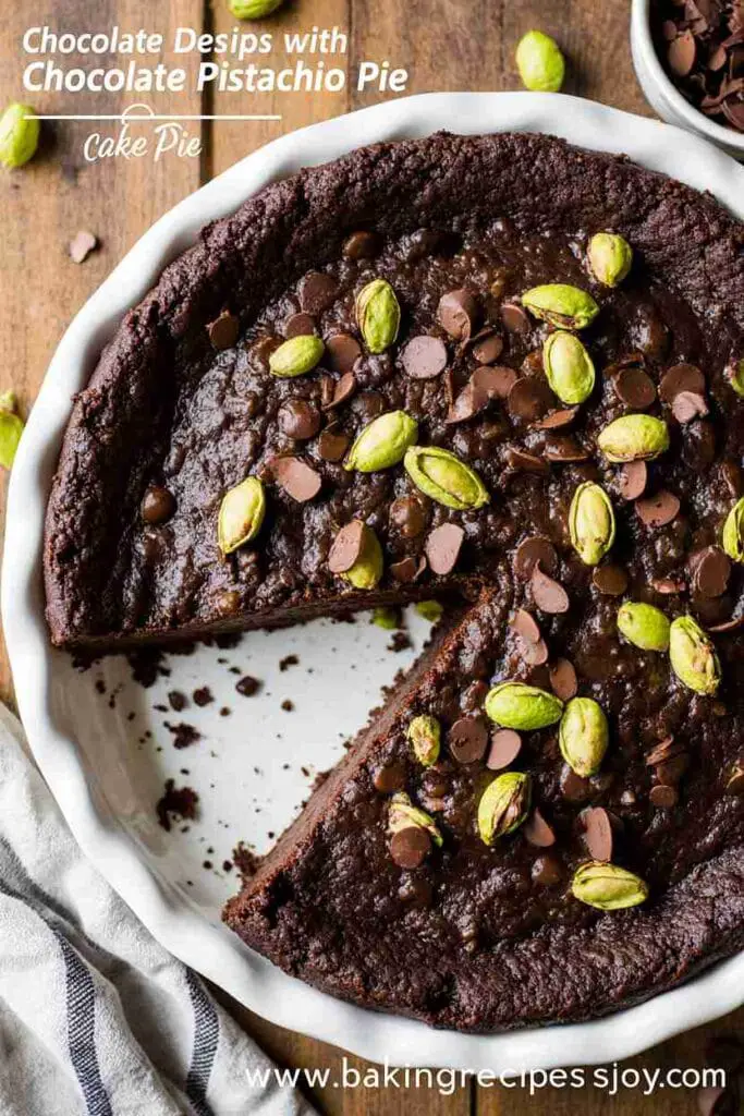 Chocolate Pistachio Cake Pie Recipe | Rich, Nutty & Easy to Make 3 Chocolate Pistachio Cake Pie Recipe