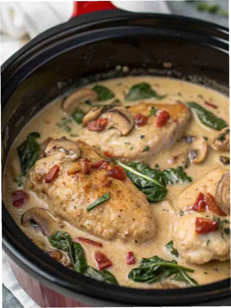 Creamy Tuscan Crockpot Chicken - for Nutritious Meals 2 Creamy Tuscan Crockpot Chicken