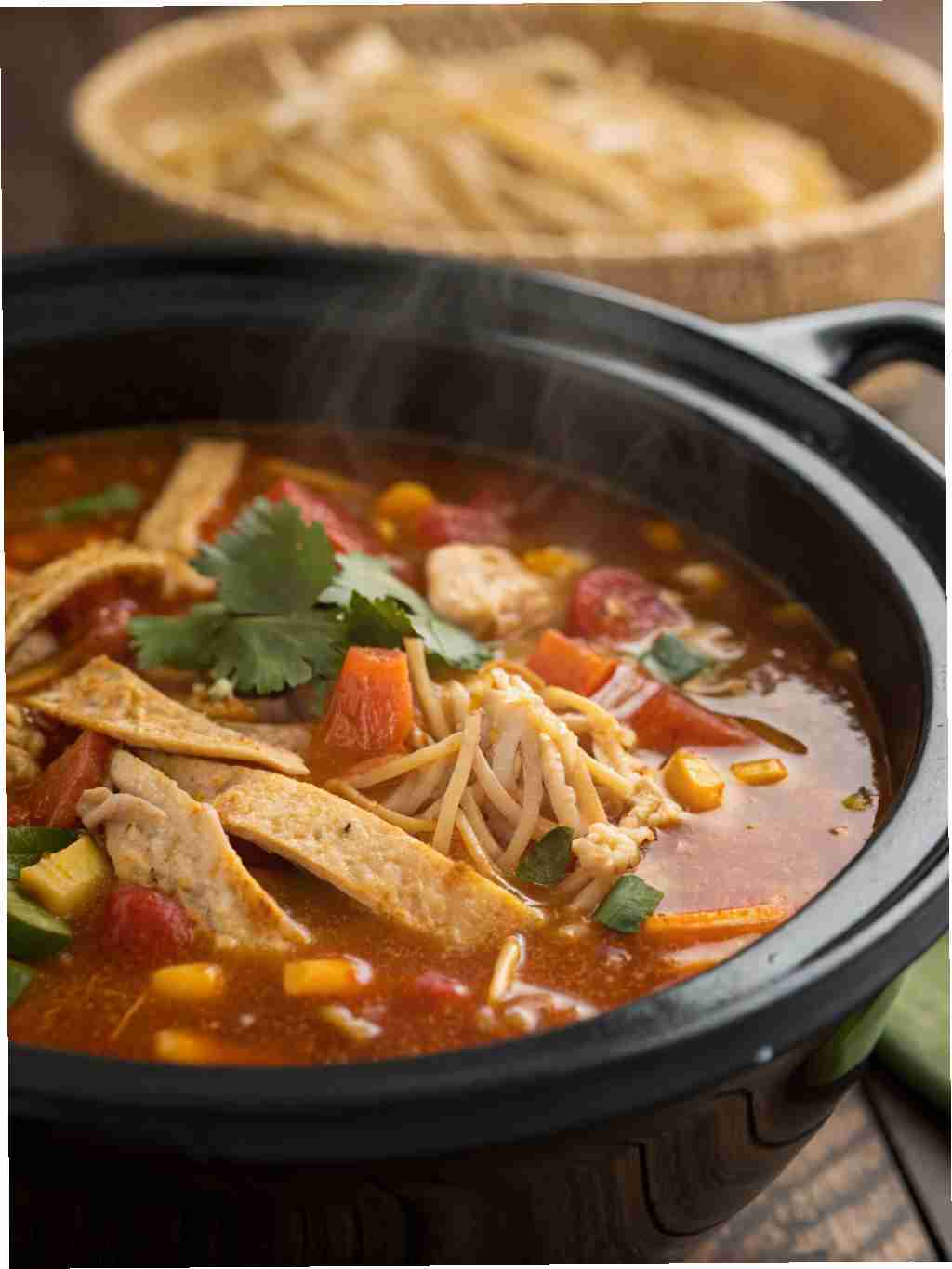 Crockpot Chicken Tortilla Soup