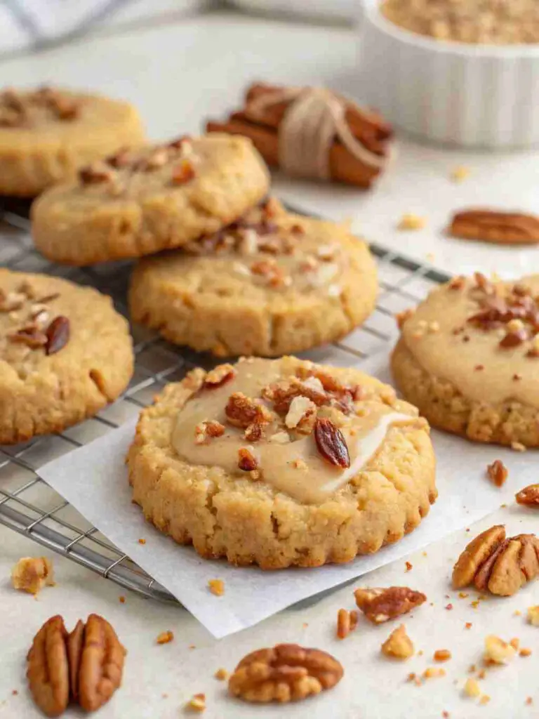 Maple Pecan Shortbread Cookies