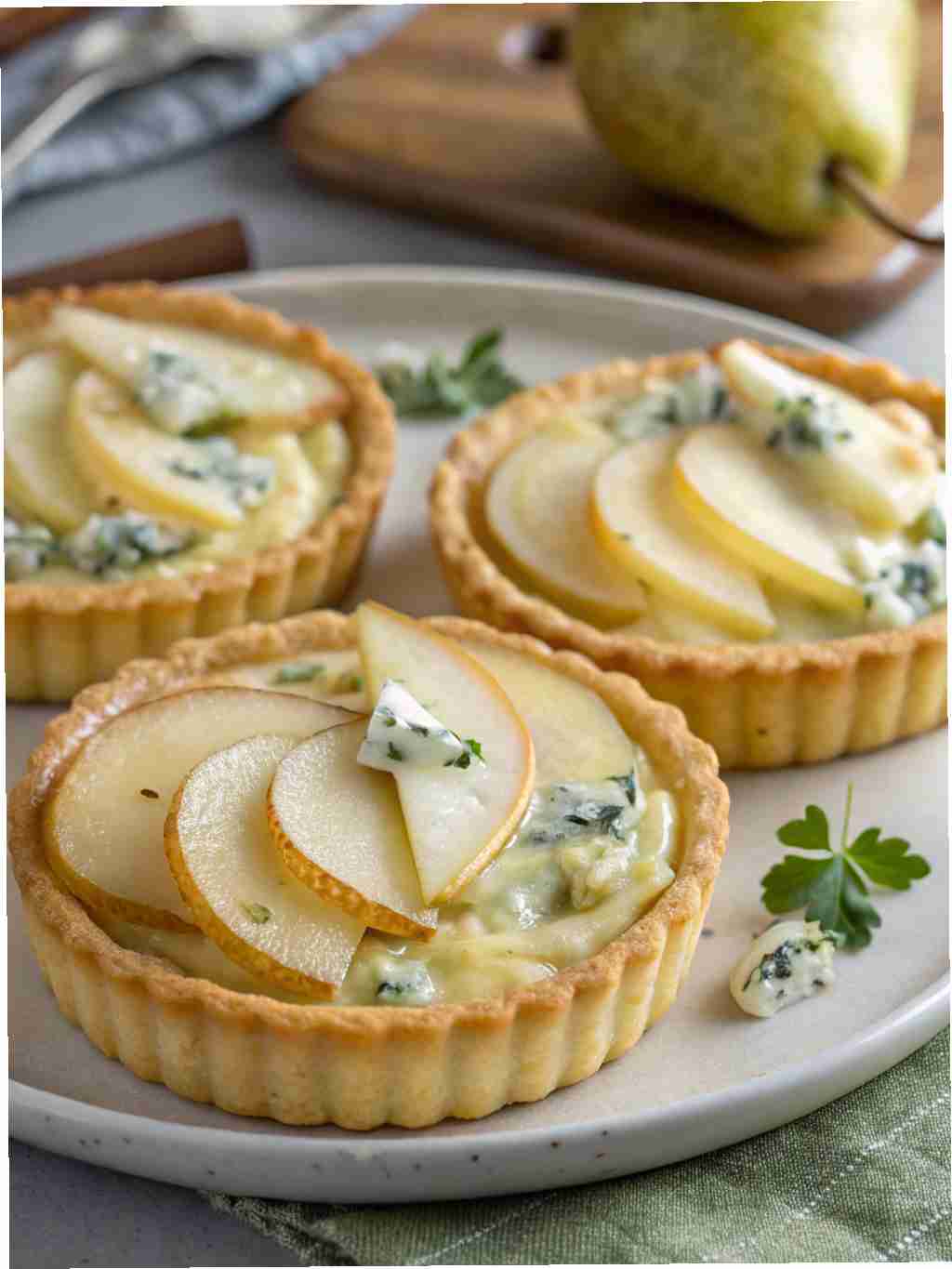 Pear and Blue Cheese Tartlets