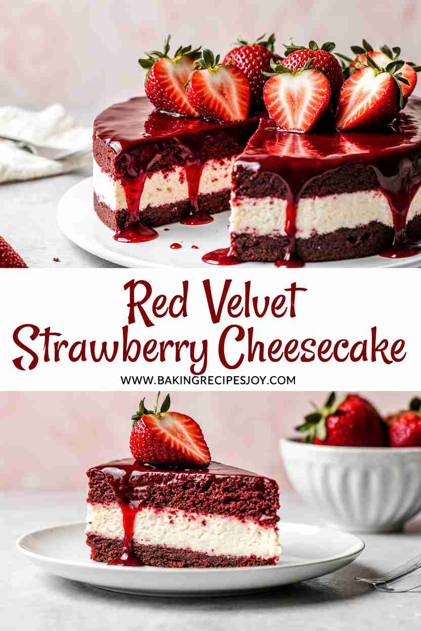 Red Velvet Strawberry Cheesecake 2 Red Velvet Strawberry Cheesecake