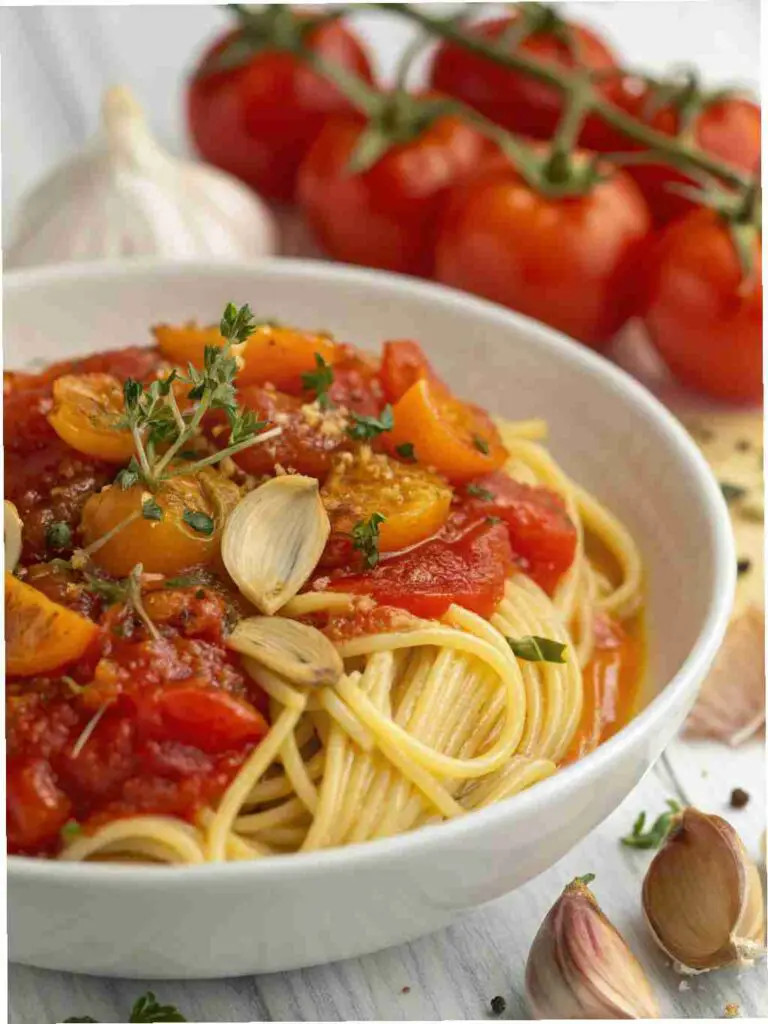Roasted Roma Tomato and Garlic Pasta Sauce - Best Roma Tomato Recipes 2 Roasted Roma Tomato and Garlic Pasta Sauce