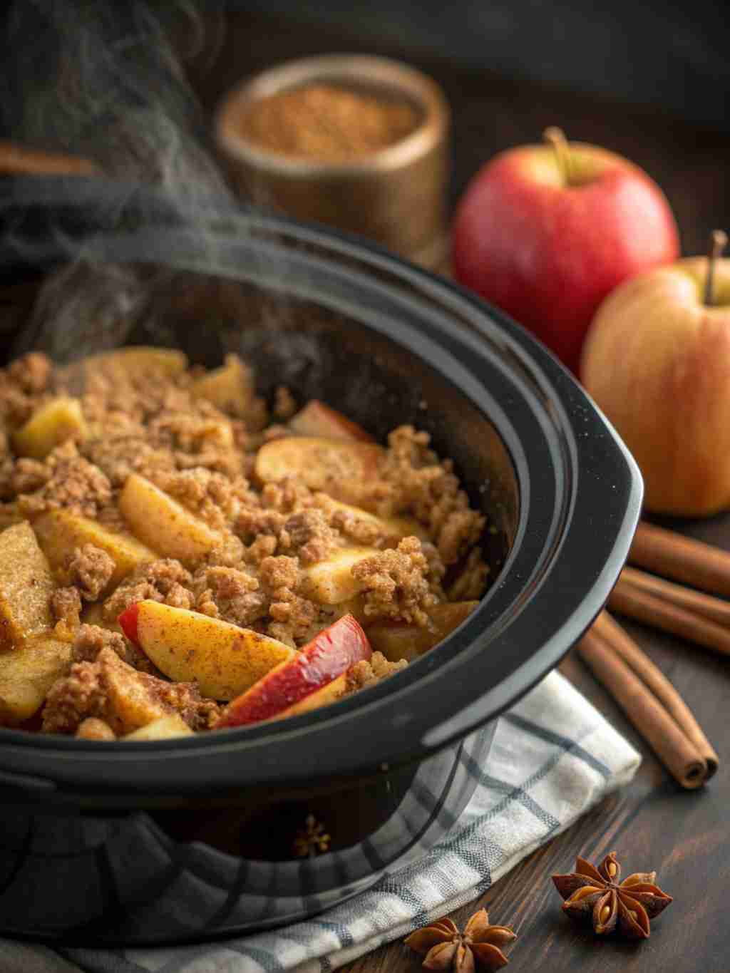 Slow Cooker Apple Crisp - Delicious Fall Crockpot Recipes 1 Slow Cooker Apple Crisp