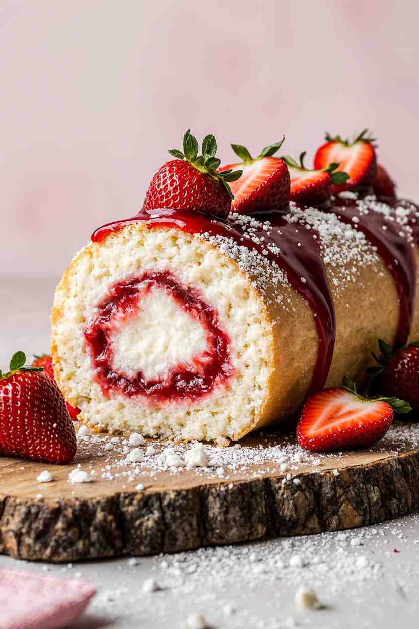 Strawberry Cheesecake Roll Recipe 3 Strawberry Cheesecake Roll Recipe