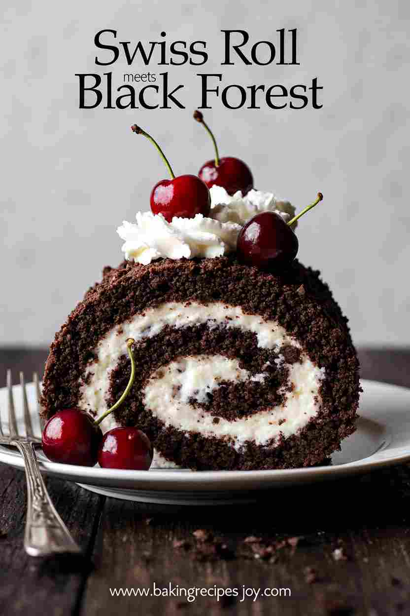 Swiss Roll Meets Black Forest Recipe Cherry Chocolate
