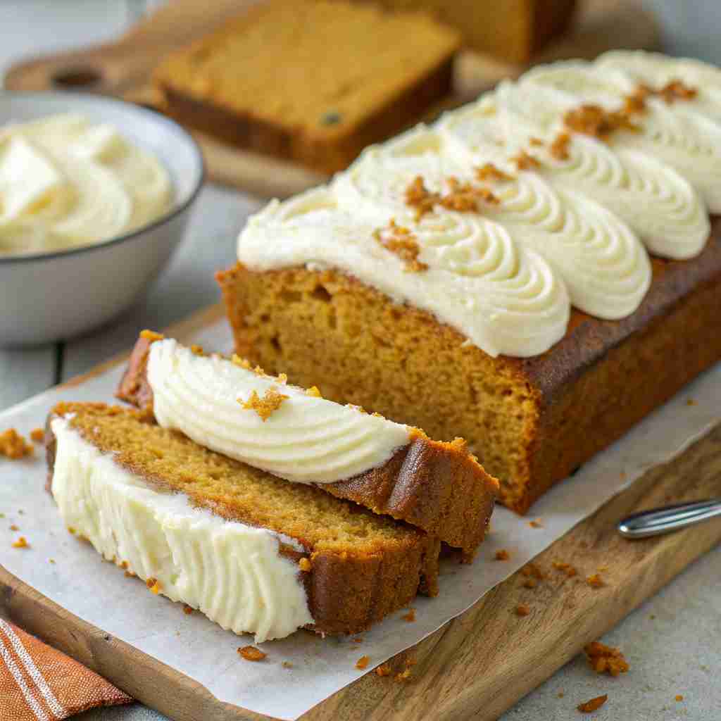 Pumpkin Bread with Cream Cheese Frosting 2 This Pumpkin Bread with Cream Cheese Frosting
