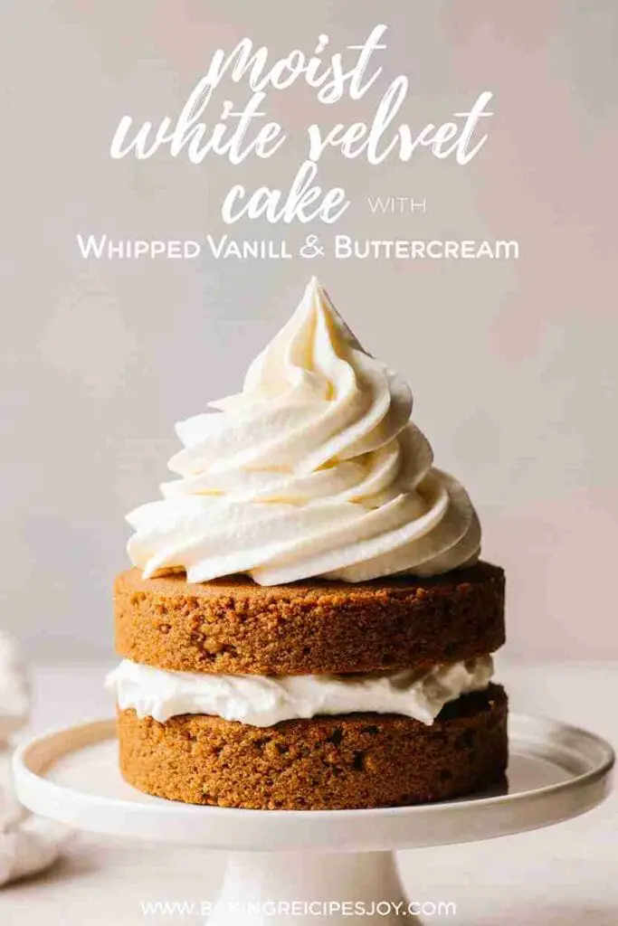 Moist White Velvet Cake with Whipped Vanilla Buttercream 3 White Velvet Cake with Whipped Vanilla Buttercream
