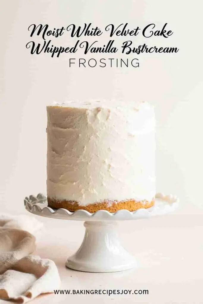 Moist White Velvet Cake with Whipped Vanilla Buttercream 2 White Velvet Cake with Whipped Vanilla Buttercream