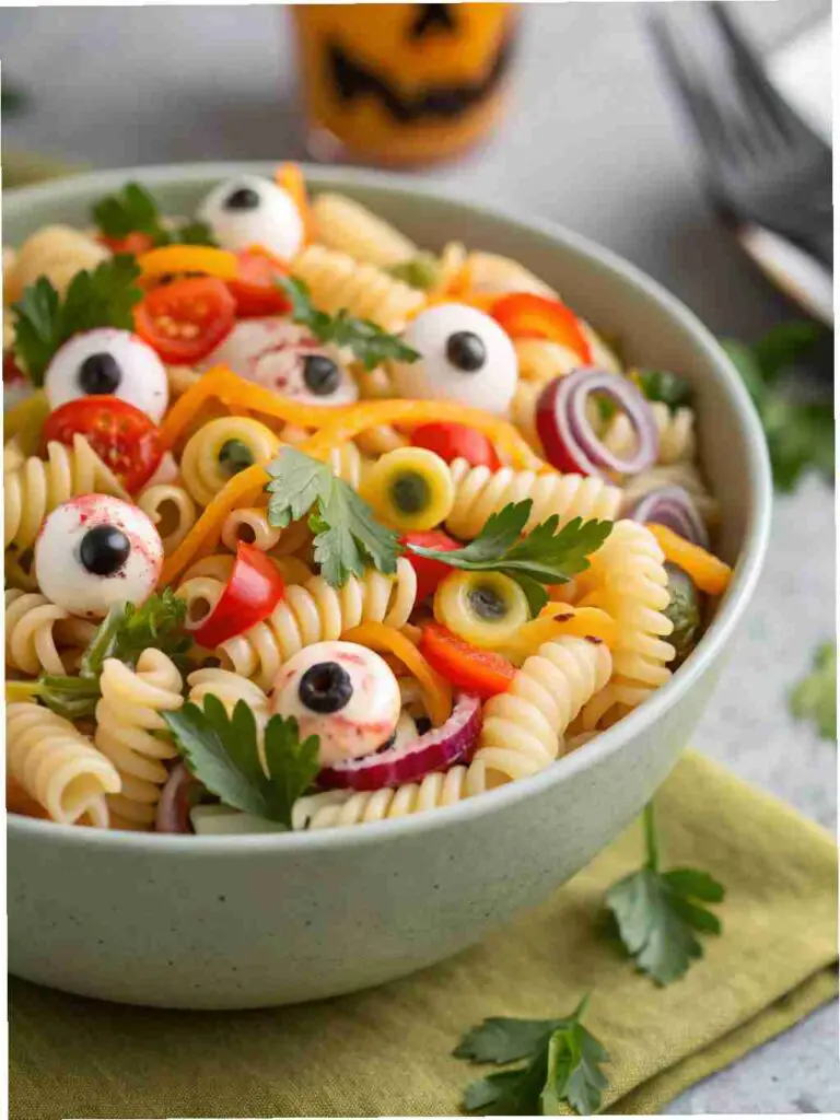 Monster Eyeball Pasta Salad