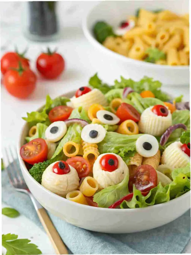 Easy Monster Eyeball Pasta Salad Recipe 2 Monster Eyeball Pasta Salad