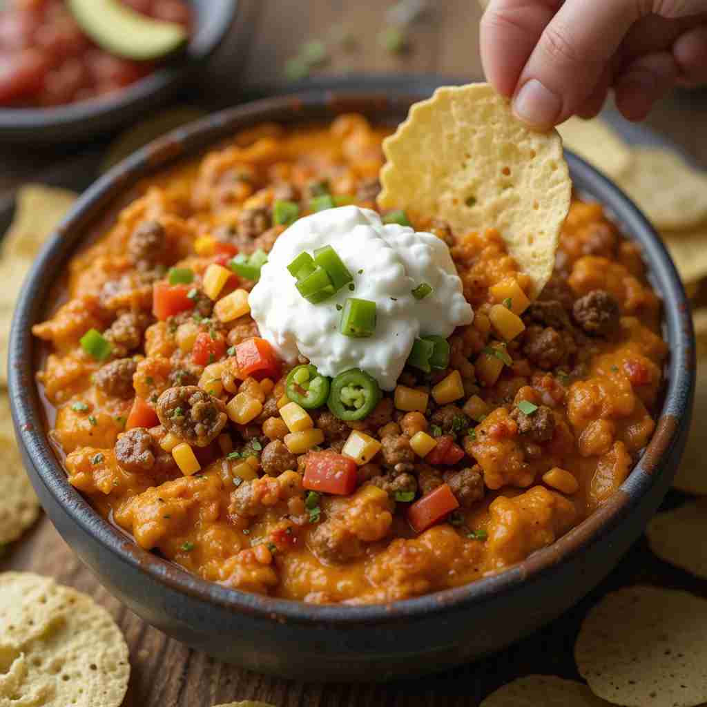 Touchdown Taco Dip - Football Food Ideas for Winning Game Nights 2 touchdown taco dip recipe