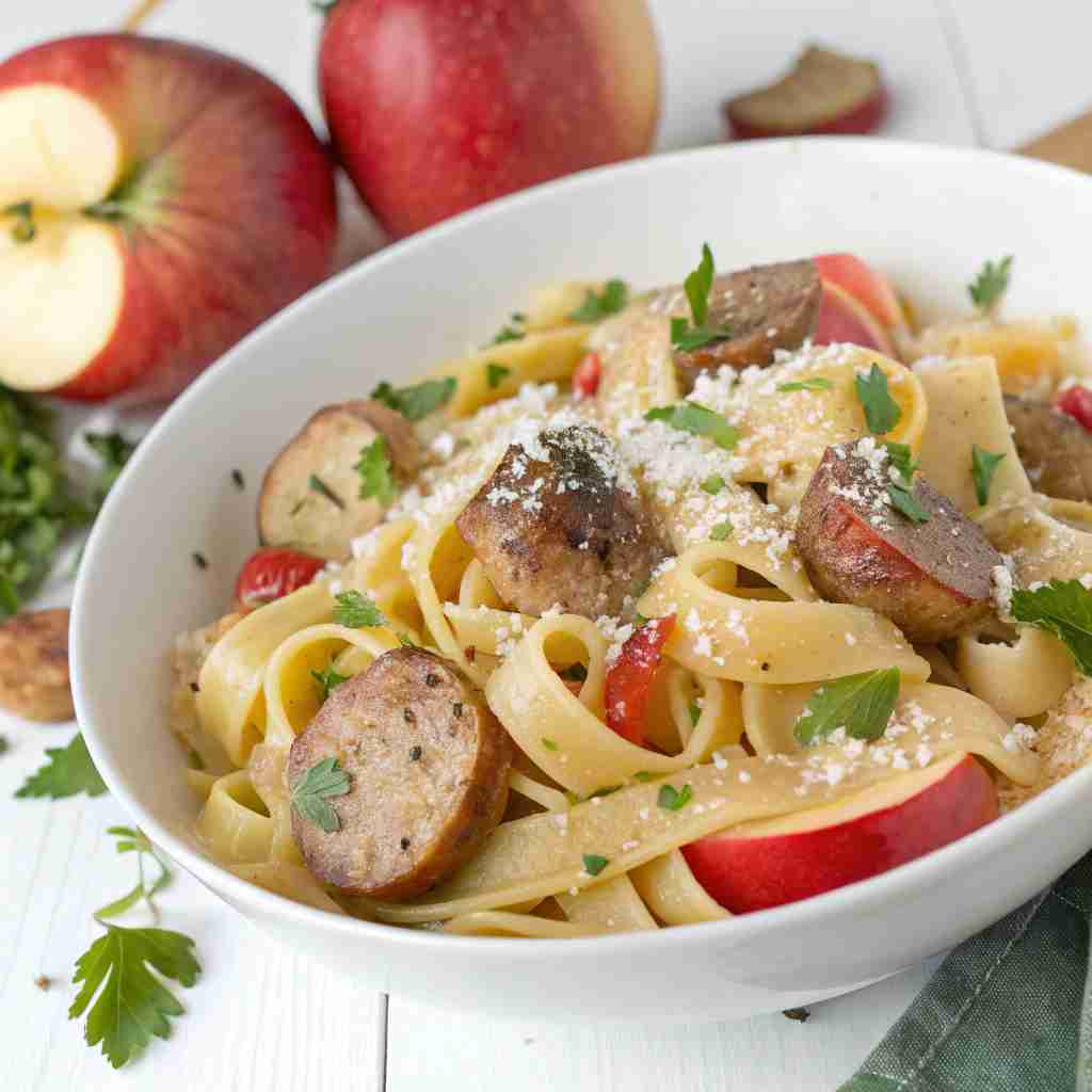 Apple and Sausage Pasta 1 Apple and Sausage Pasta