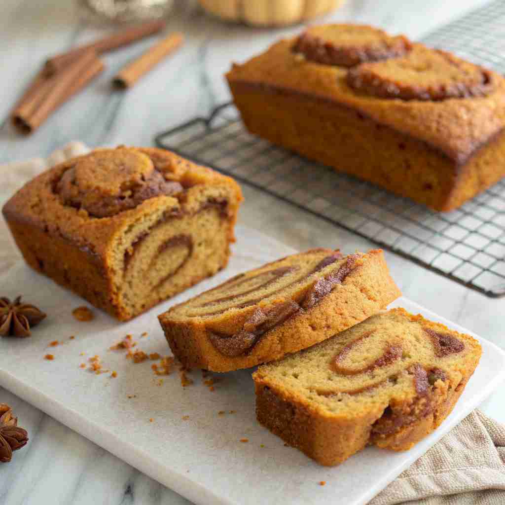 Cinnamon Swirl Pumpkin Bread Mini Loaves - Perfect Gifts 1 Cinnamon Swirl Pumpkin Bread Mini Loaves