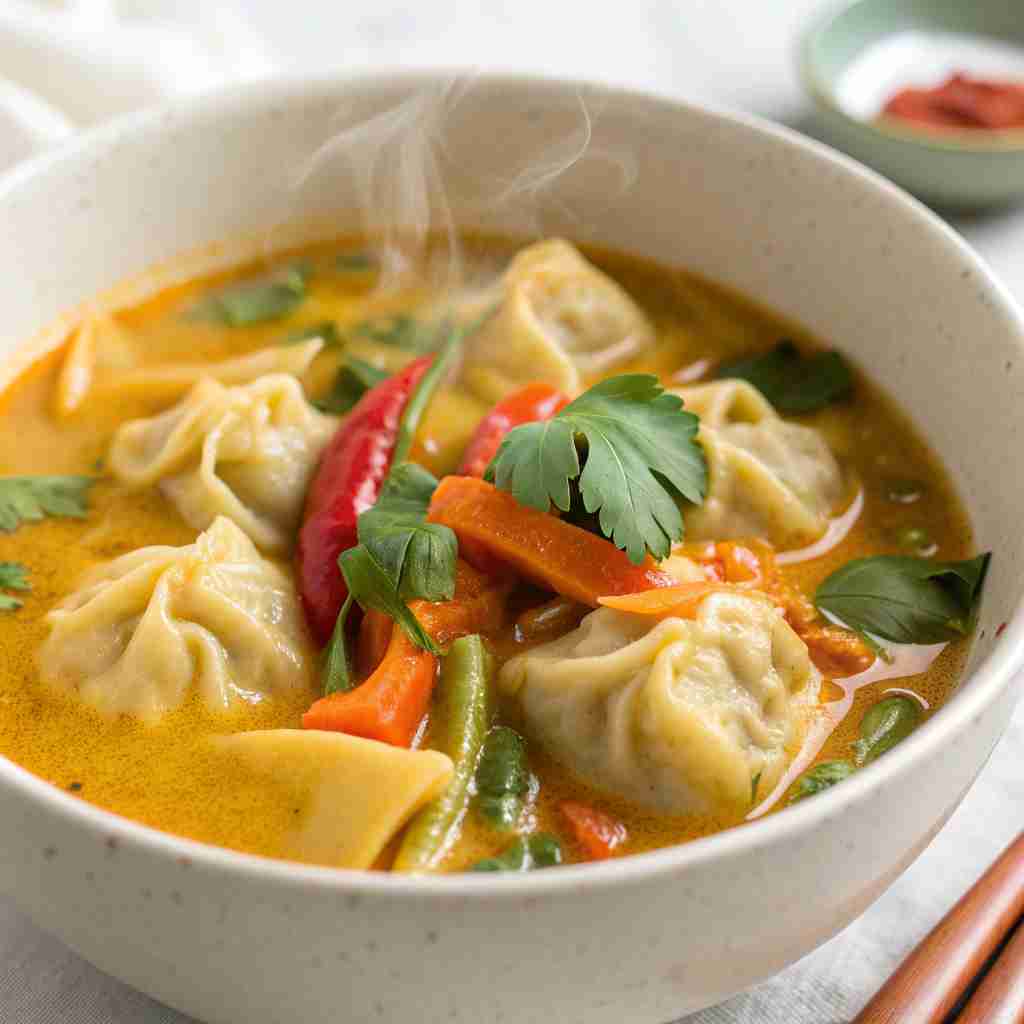 Coconut Curry Dumpling Soup