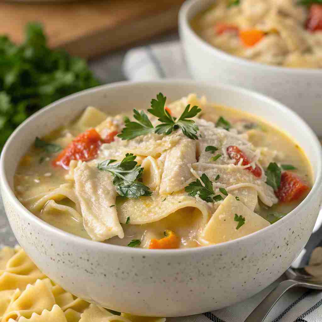 Creamy Chicken Lasagna Soup – Comfort in a Bowl 1 Creamy Chicken Lasagna Soup