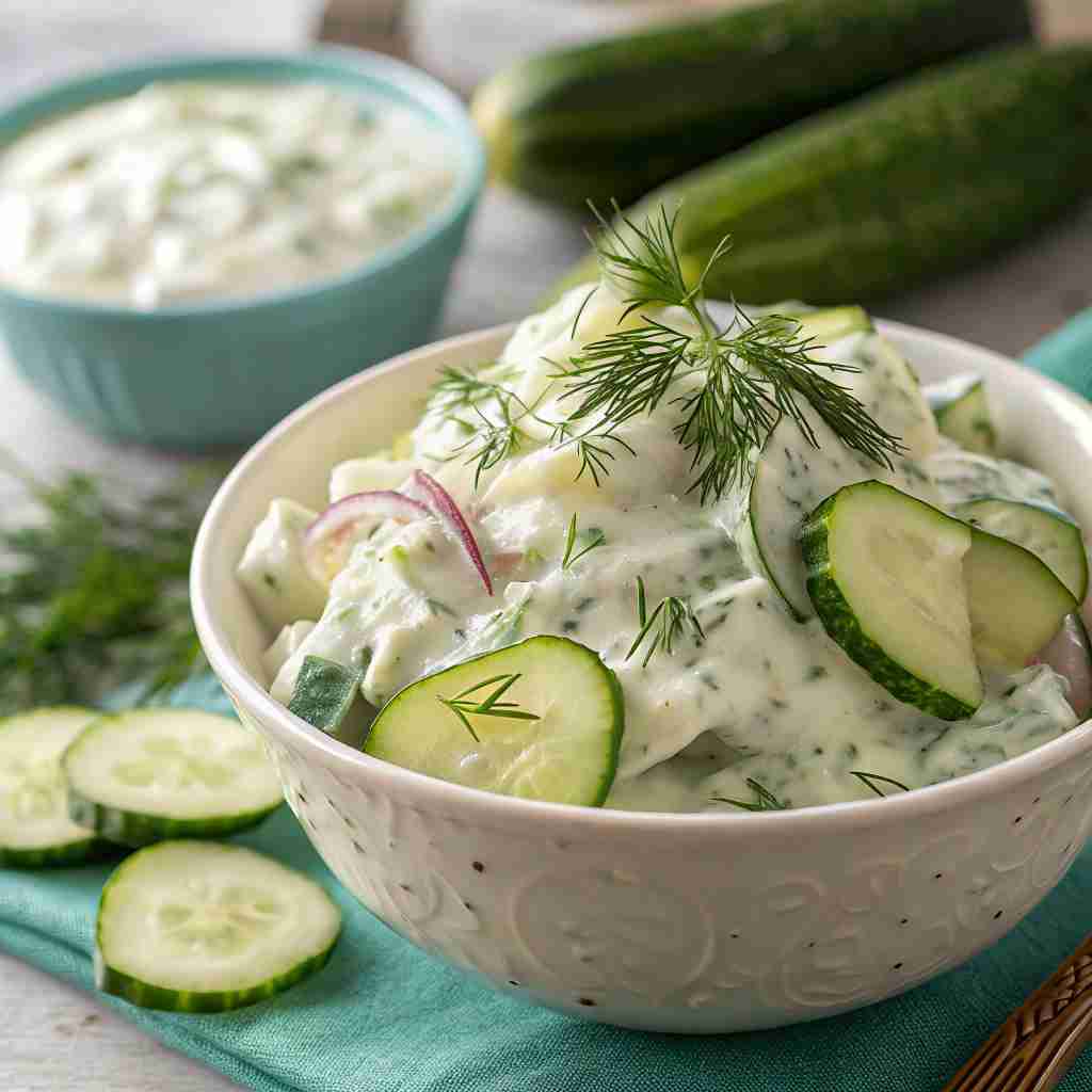 Creamy Dill Cucumber Salad