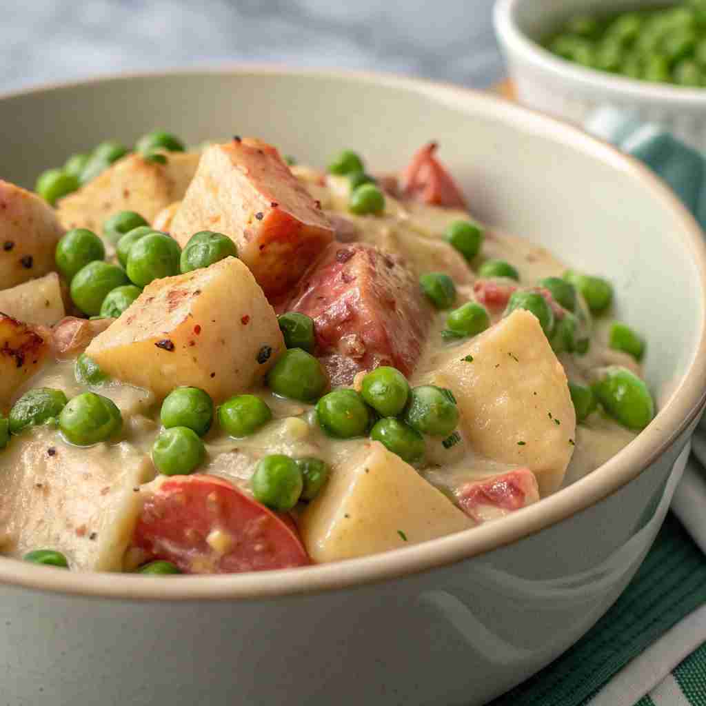 Creamy Red Potatoes and Peas