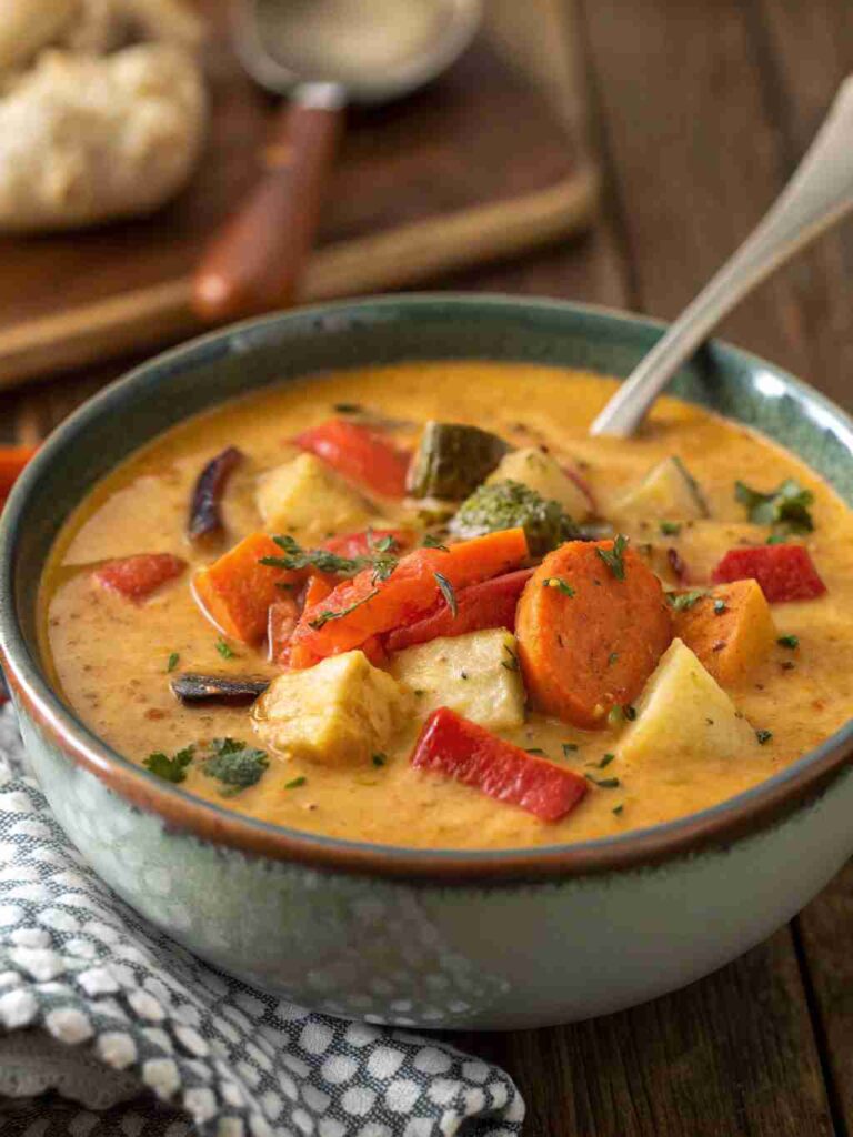 Creamy Roasted Veggie Soup