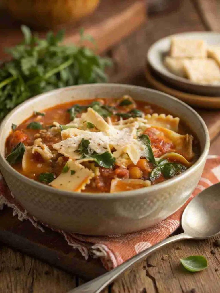 Creamy Vegetarian Lasagna Soup – Comfort in a Bowl 2 Creamy Vegetarian Lasagna Soup