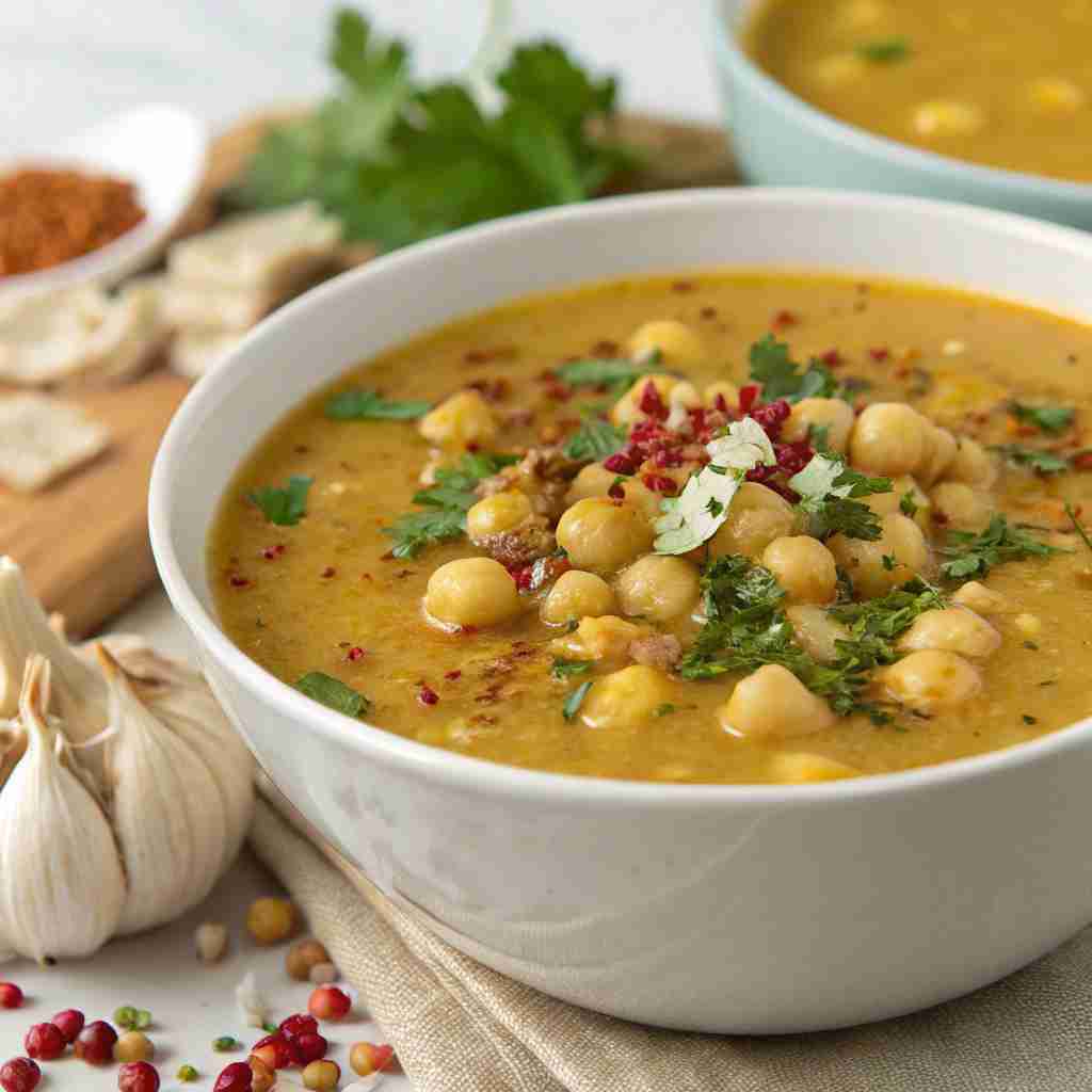 Easy Garlic Chickpea Soup - 30-Minute Vegan Recipe 1 Easy Garlic Chickpea Soup