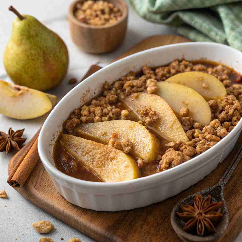 Easy Pear Crisp with Oat Topping 1 Easy Pear Crisp