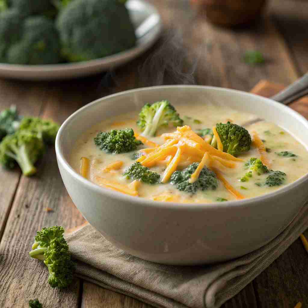 High Protein Broccoli Cheddar Soup - Healthy Comfort Food 1 High Protein Broccoli Cheddar Soup