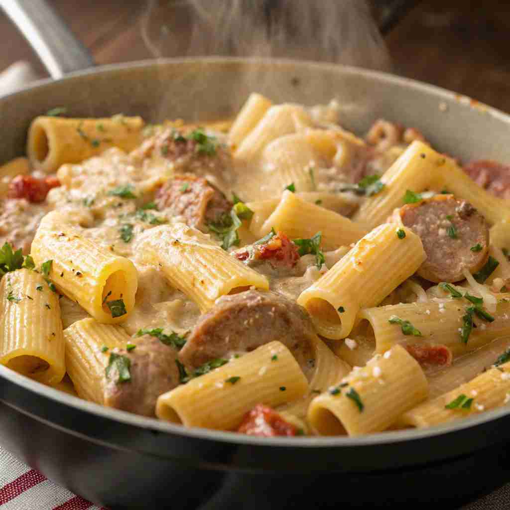 One-Pot Creamy Sausage Rigatoni