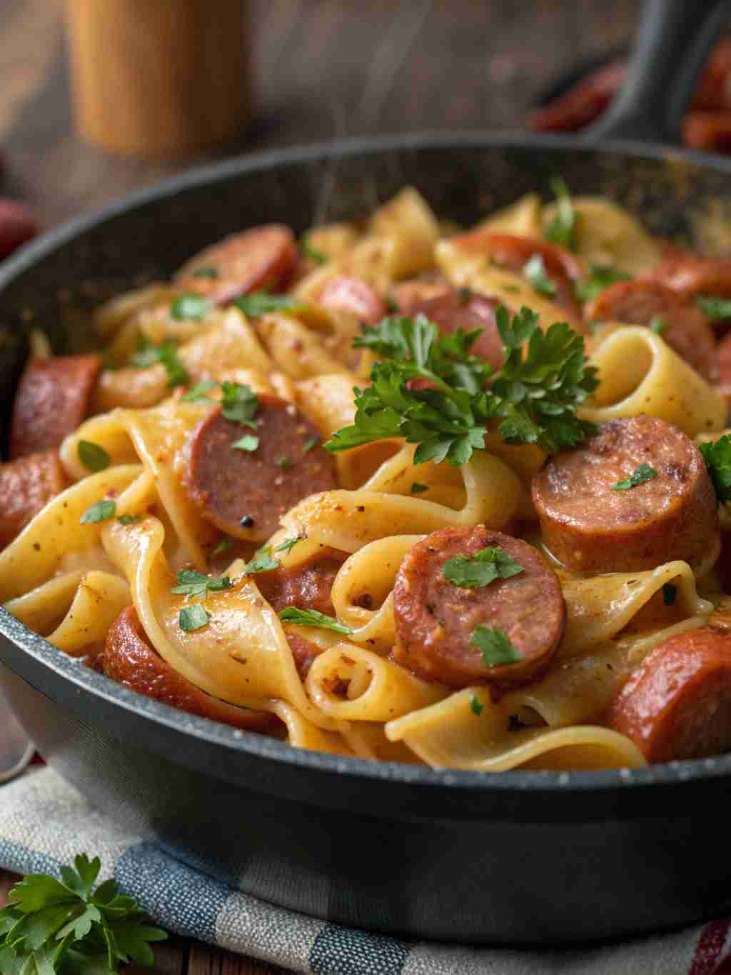 One-Pot Smoked Kielbasa Pasta