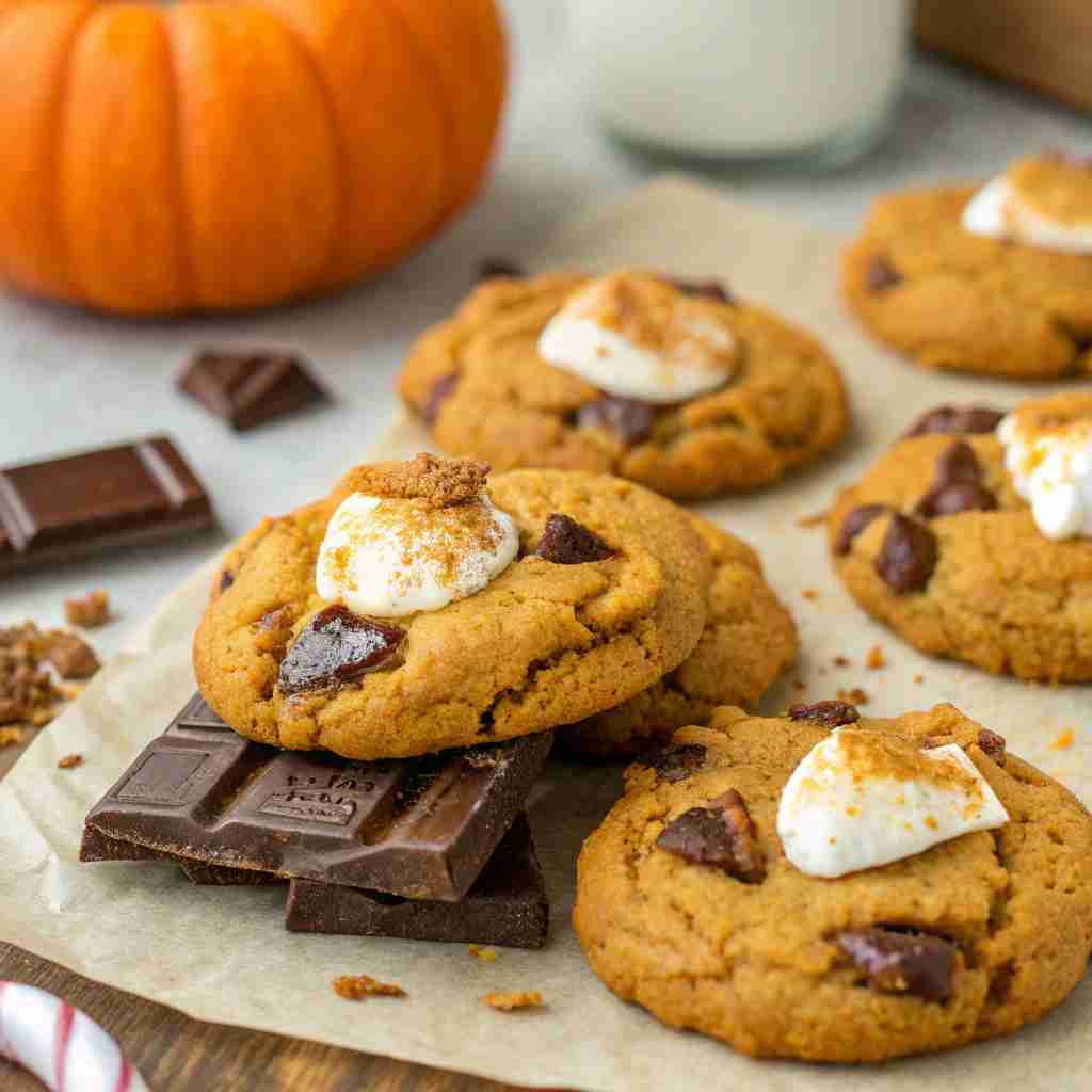 Pumpkin S'mores Cookies - Fall Campfire Treats 1 Pumpkin S'mores Cookies