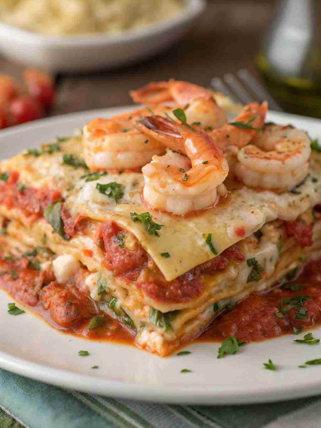 Seafood Lasagna with Shrimp & Crab