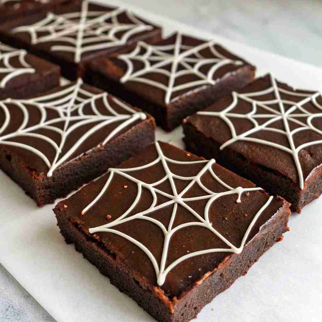 Spider Web Brownies