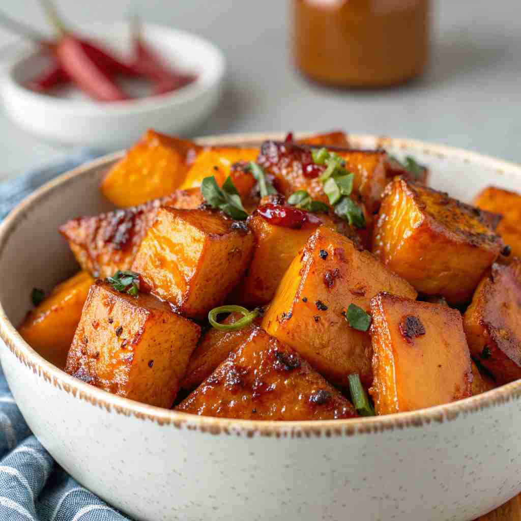 Sweet & Spicy Honey Chili Roasted Squash