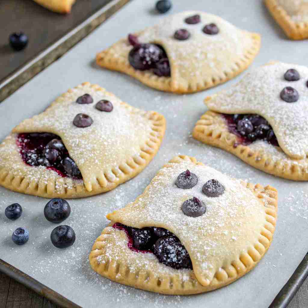 Vegan Blueberry Ghost Hand Pies - Spooky Halloween Treats 1 Vegan Blueberry Ghost Hand Pies