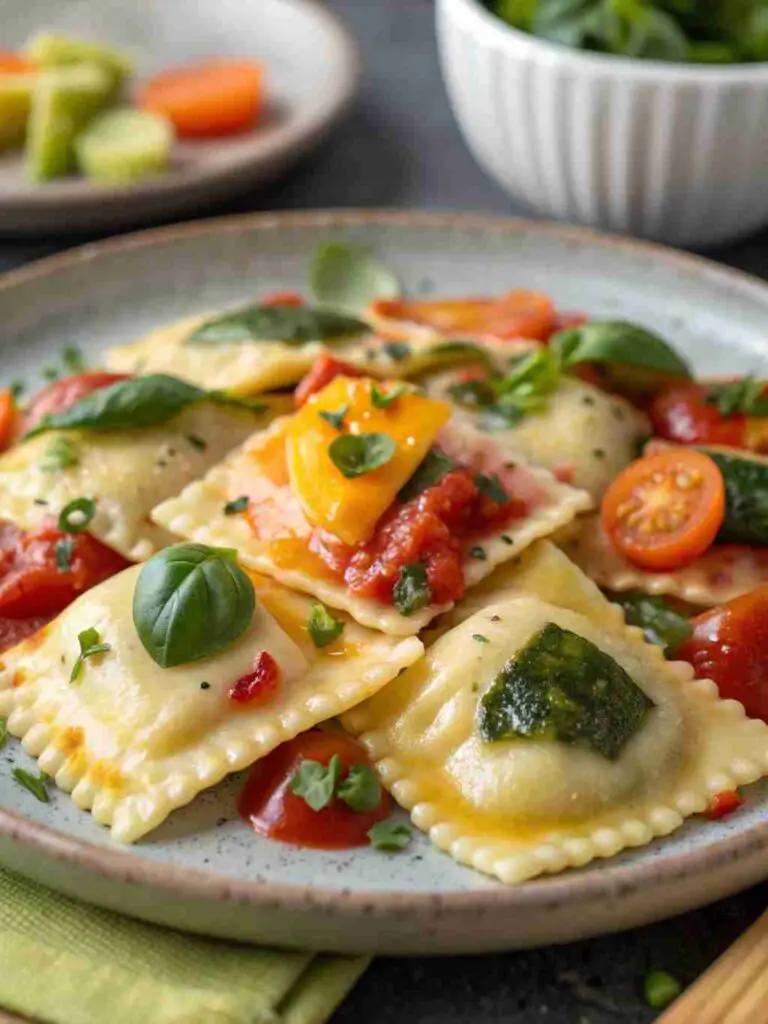 Veggie-Packed Cheese Ravioli