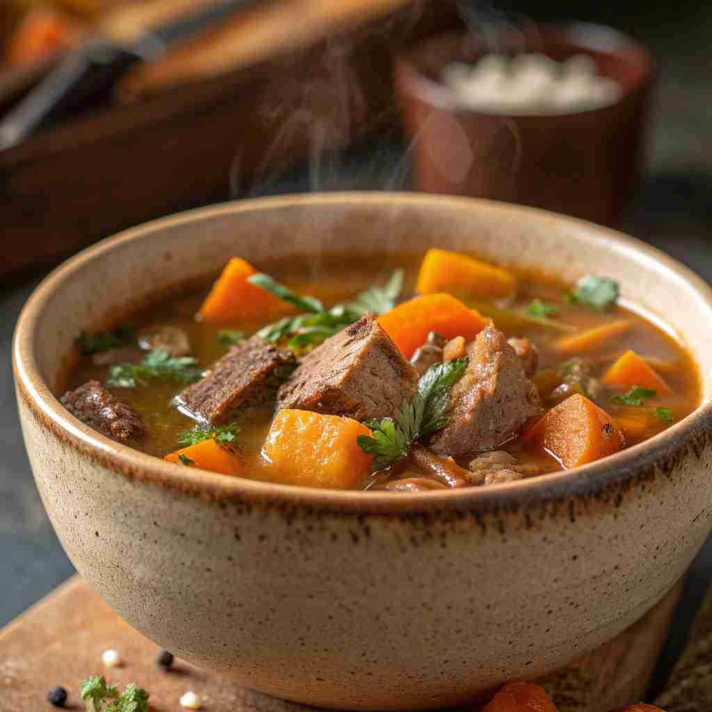 Beef & Sweet Potato Soup Recipe 1 Beef & Sweet Potato Soup