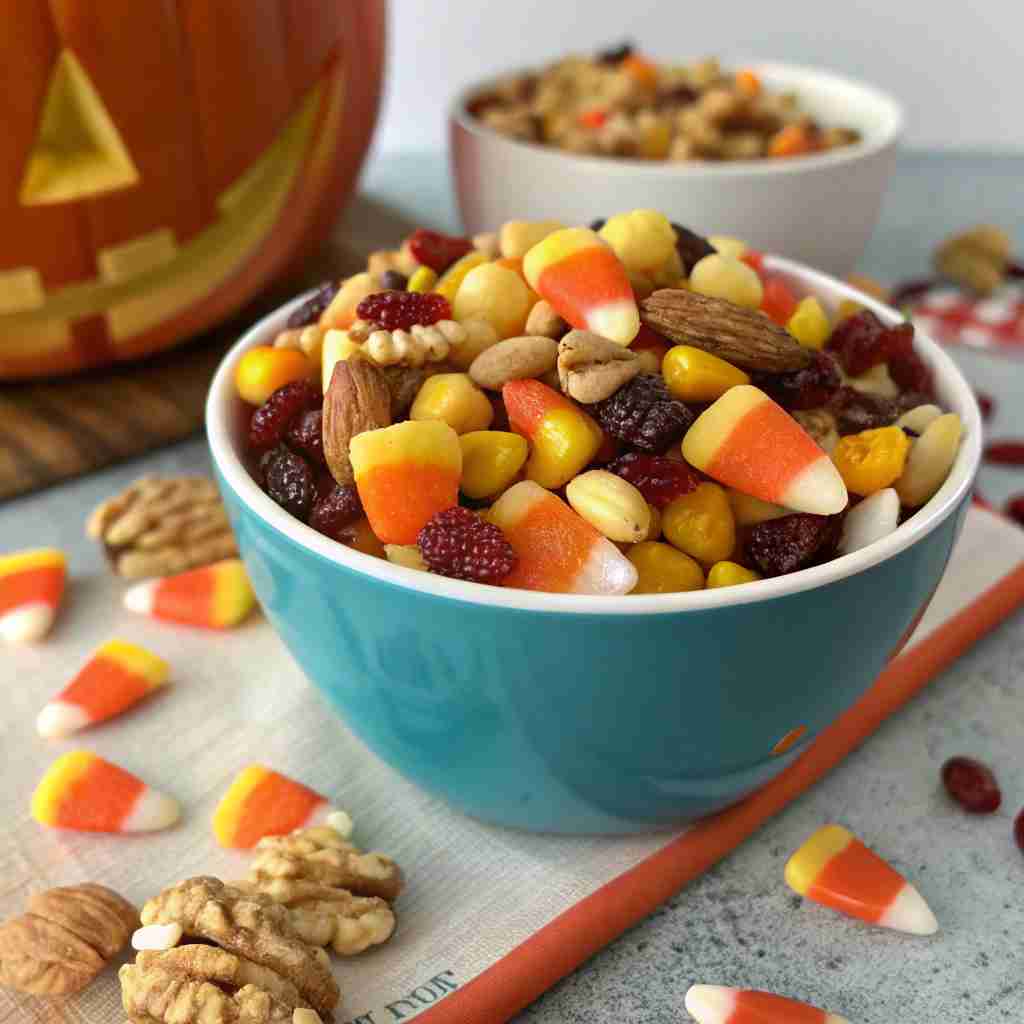 Candy Corn Crunch Trail Mix – Sweet & Salty Snack 1 Candy Corn Crunch Trail Mix