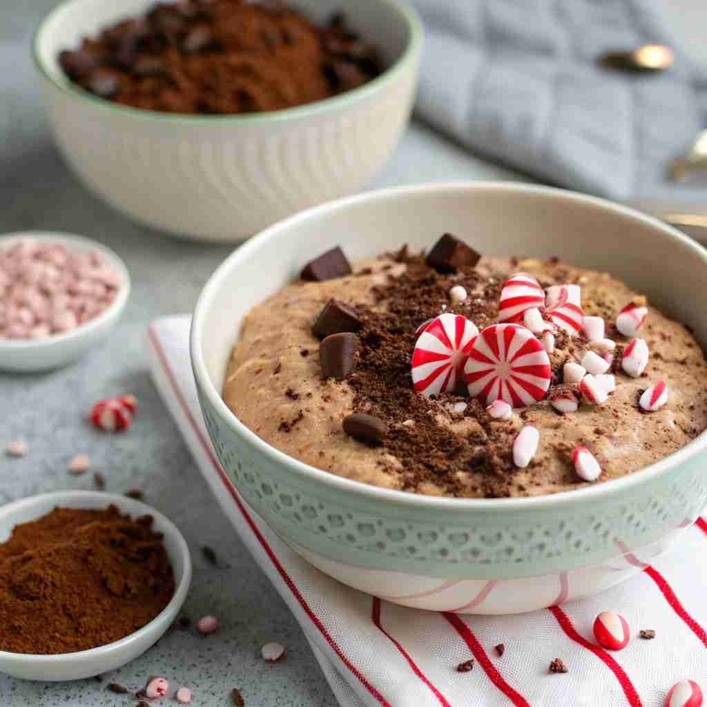 Chocolate Peppermint Overnight Oats - Refreshing Holiday Breakfast 1 Chocolate Peppermint Overnight Oats