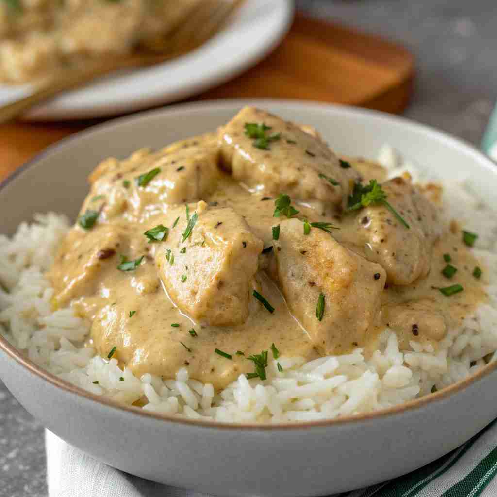 Creamy Smothered Chicken and Rice