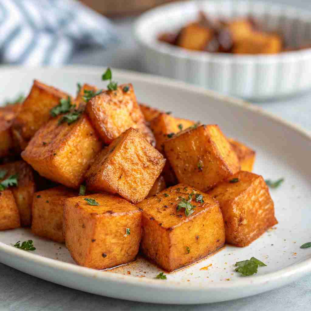 Crispy Sweet Potato Cubes