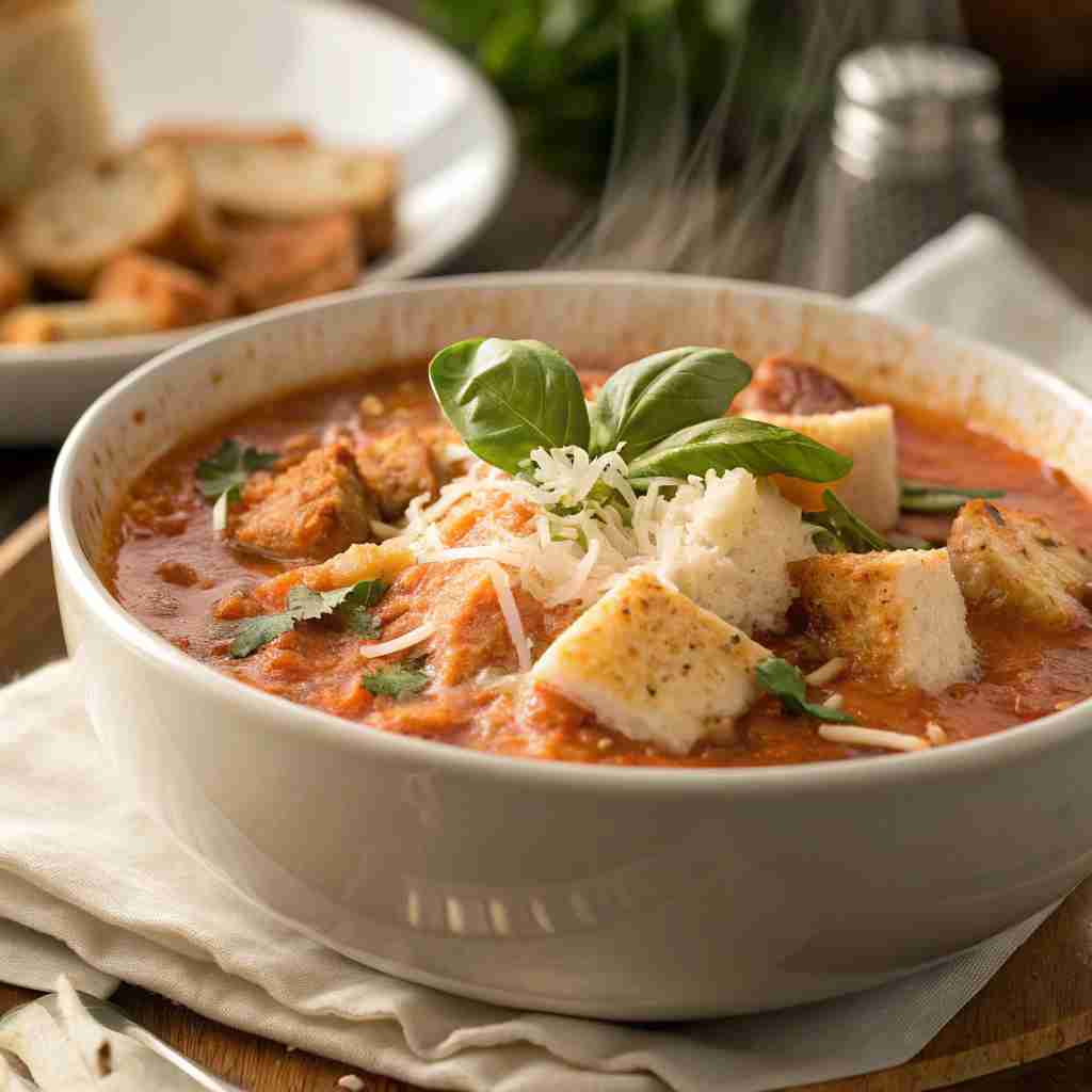 Crockpot Chicken Parmesan Soup