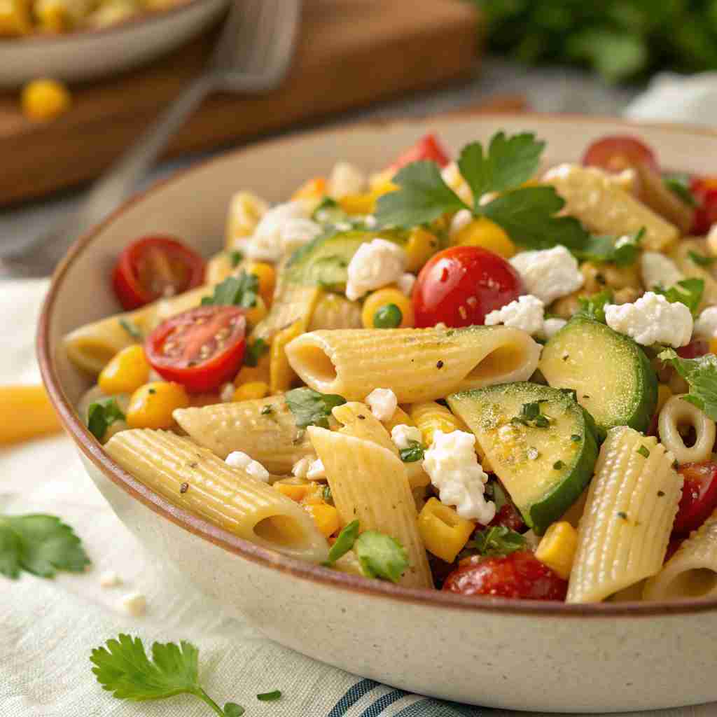 Elote Pasta Salad Recipe - Mexican Street Corn Meets Pasta 1 Elote Pasta Salad