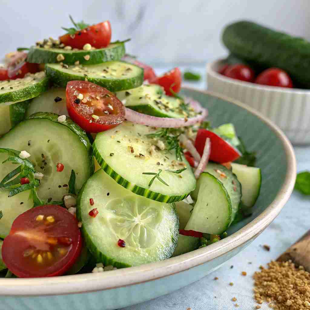 Flavorful Gluten Free Cucumber Salad