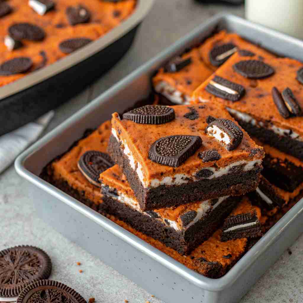 Halloween Oreo Brownies
