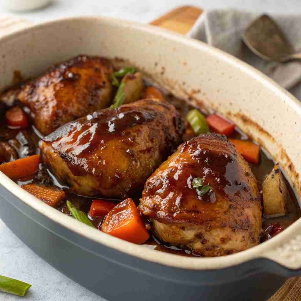 Slow Cooker Balsamic Glazed Chicken