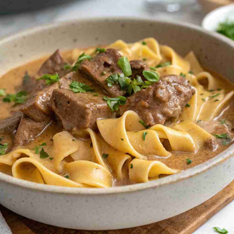 Slow Cooker Beef Stroganoff