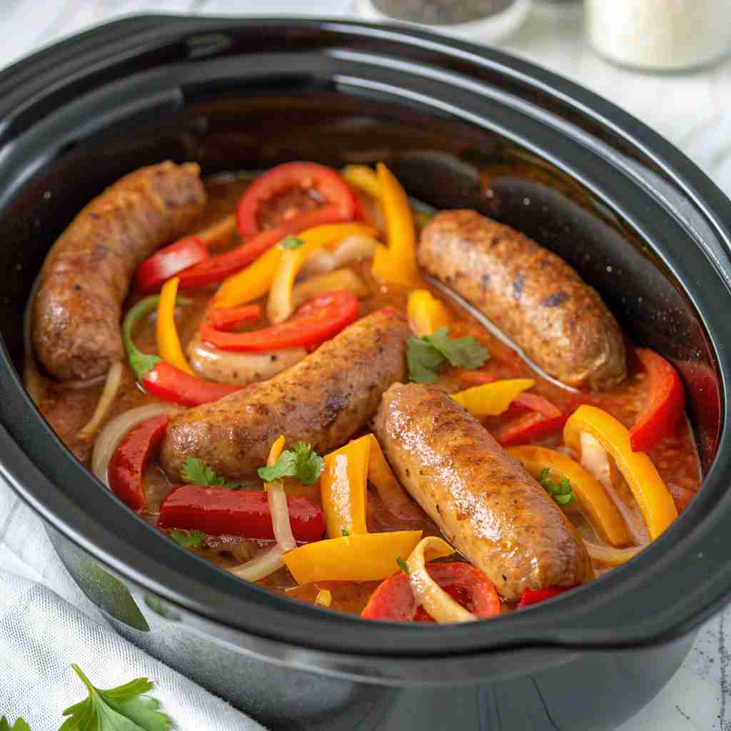 Slow Cooker Italian Sausage and Peppers Recipe 1 Slow Cooker Italian Sausage and Peppers