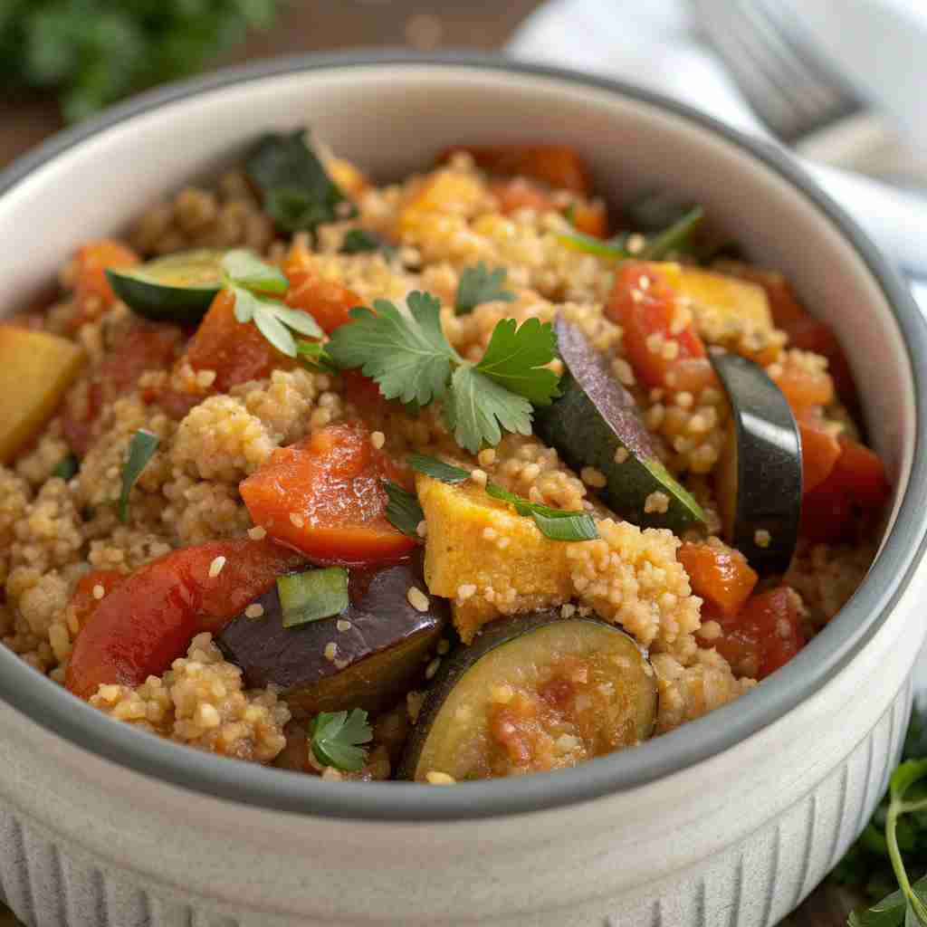 Slow Cooker Ratatouille with Quinoa