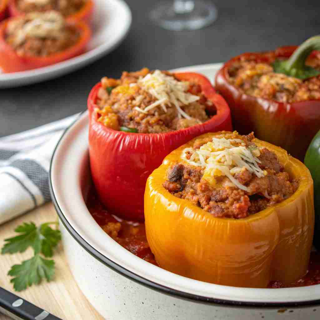 Slow Cooker Stuffed Bell Peppers Recipe 1 Slow Cooker Stuffed Bell Peppers